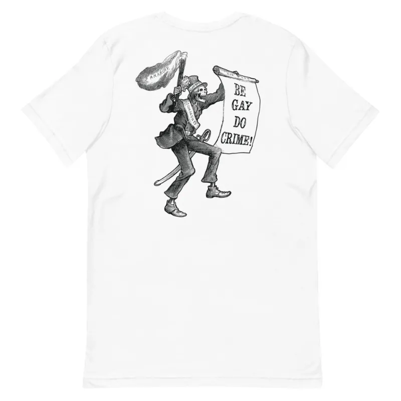 VOLTLIN Be Gay Do Crime Short-Sleeve Unisex T-Shirt in soft cotton