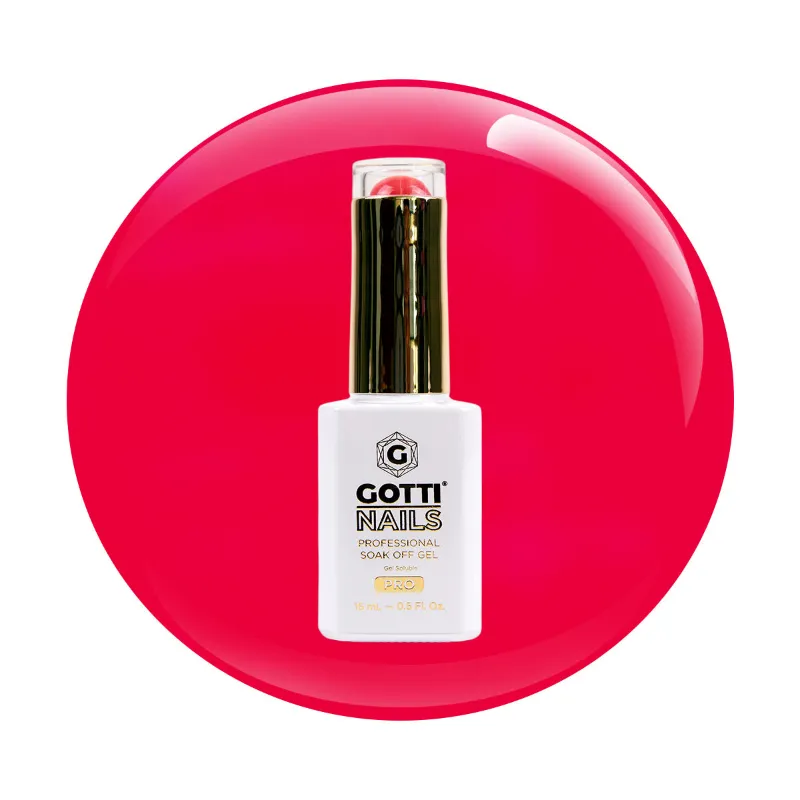 Gotti Nails #24G Gel Color Bright Fame neon bright-pink gel polish bottle