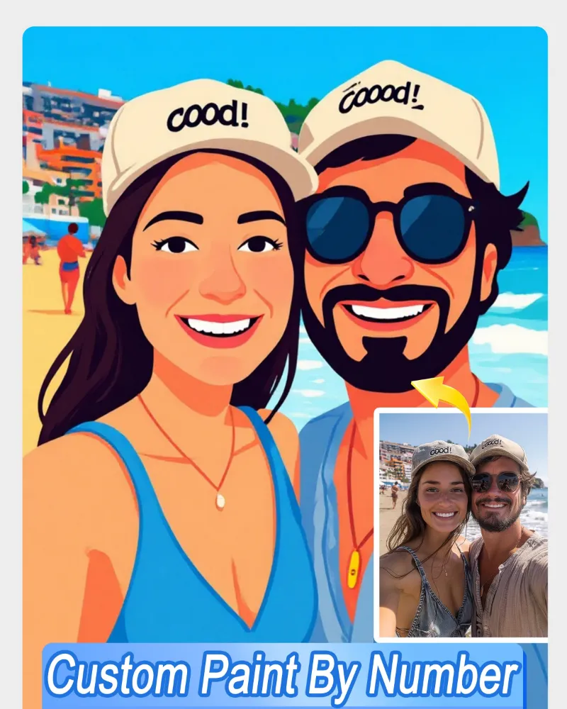 Maikoo Art AI Flat Art From Your Photo custom paint by numbers kit