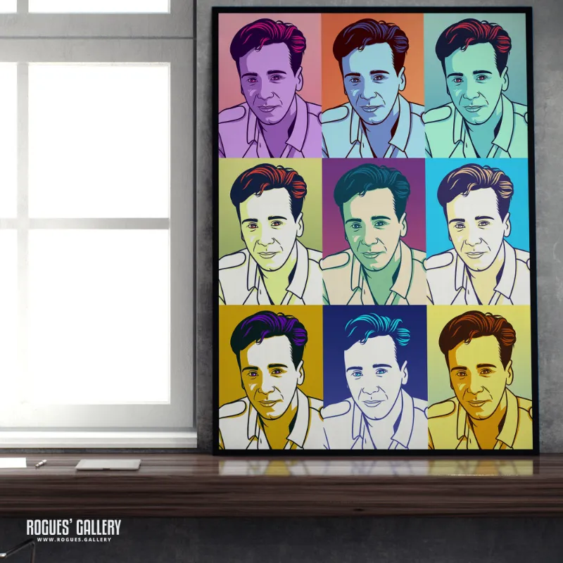 Rogues Gallery 80s Retro Project Jim Kerr of Simple Minds pop art print in Warhol style