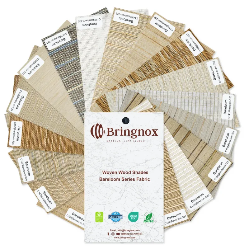 Bringnox Bareloom Woven Wood Motorized Blinds Fabric Swatch sample
