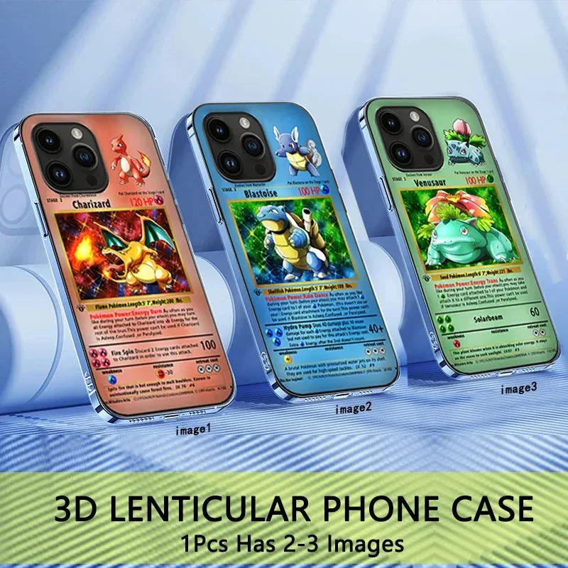 Animeancy 3D Phone Case Anime Pokemon waterproof case with Pokemon characters