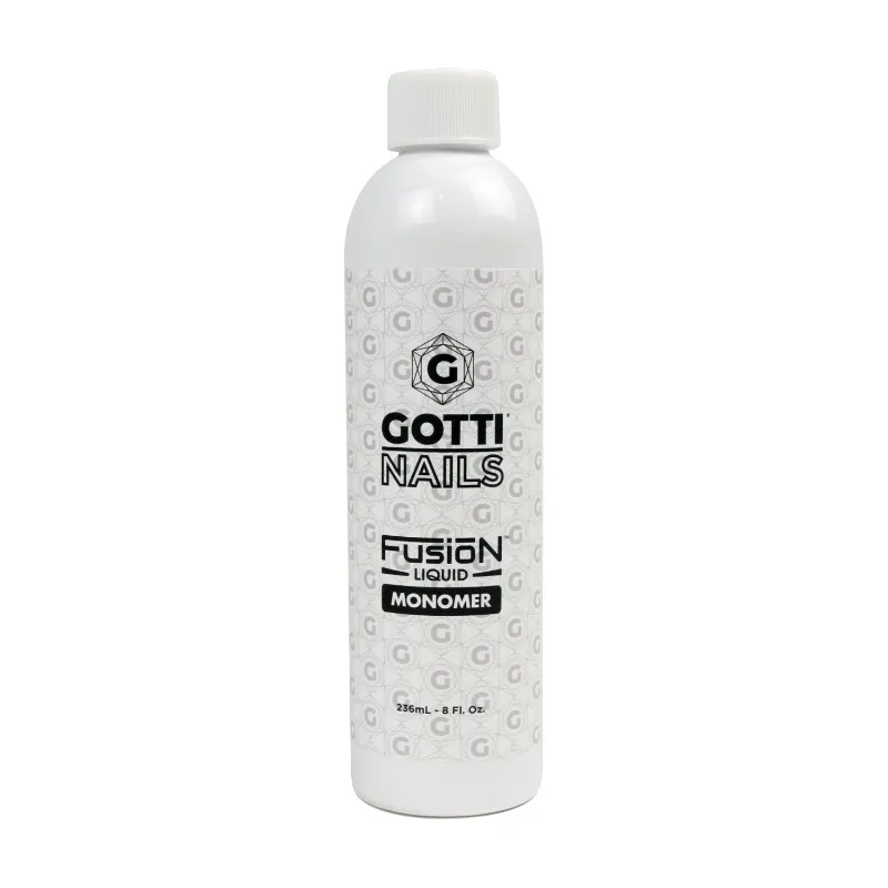 Gotti Nails Fusion Acrylic Monomer Liquid 8oz bottle for high-volume nail techs