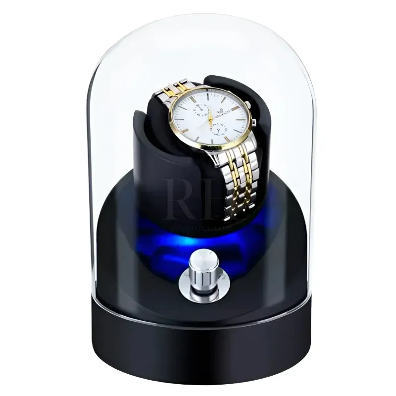 Rotation Horlogère Remontoir Montre Cloche Céleste glass dome watch winder with transparent cover