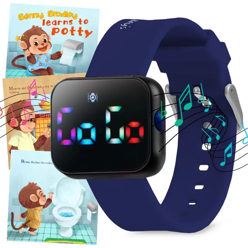 Benny Bradley's Potty Training Watch with eBook in navy color