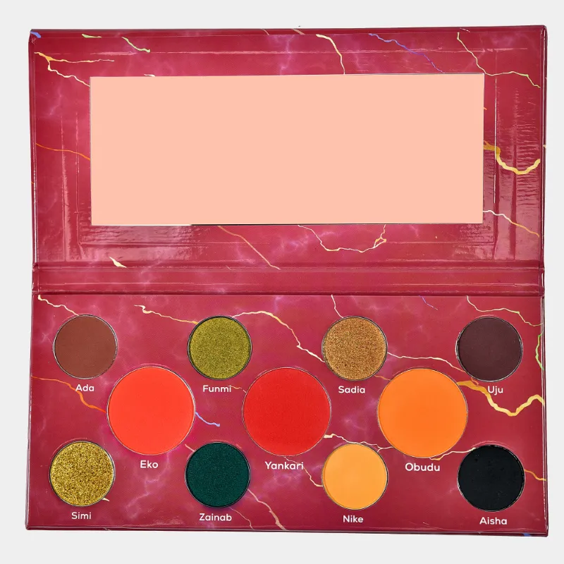Nuban Beauty ULTRA Eyeshadow and Blush Palette with mattes and shimmers