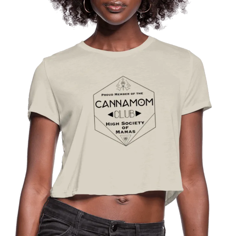 Society's Plant CannaMom Club Hexagon Cropped T-Shirt with flowy fit and front graphic