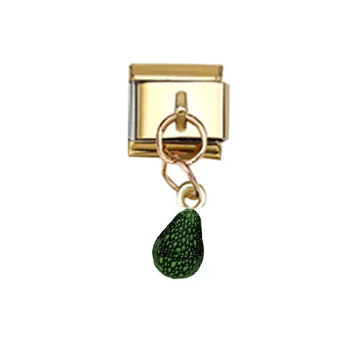 FabuLove Dangling Avocado charm showing avocado design suspended from connector ring