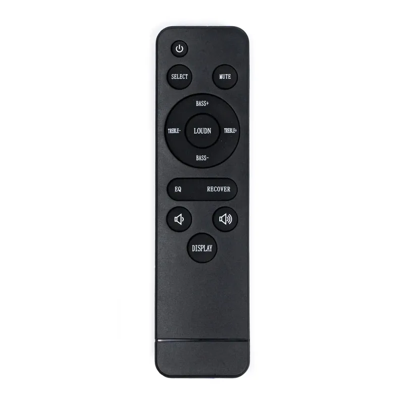 Fosi Audio amplifier remote control with black power button and control buttons