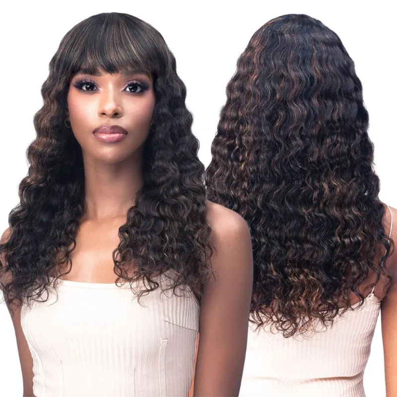 Hairsofly Shop Bobbi Boss Human Hair Wig MH1340 Deborah, full wig with natural bangs