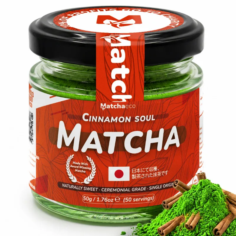 Matchaeco Ceremonial Cinnamon Matcha Green Tea Powder Cinnamon Soul in a 50g jar