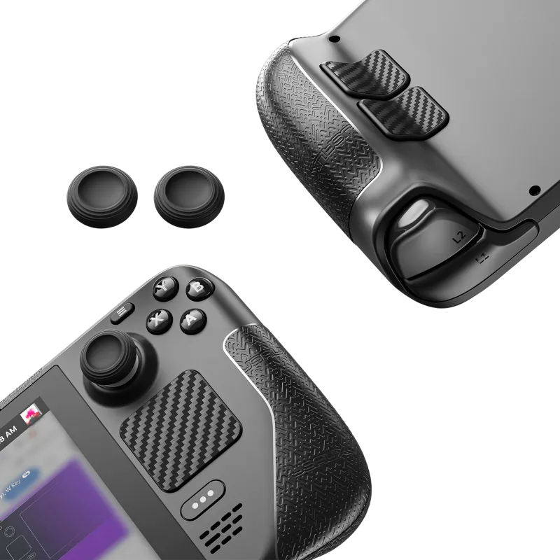 JSAUX Skin Stickers Set for Steam Deck LCD & OLED with grip stickers and thumb caps