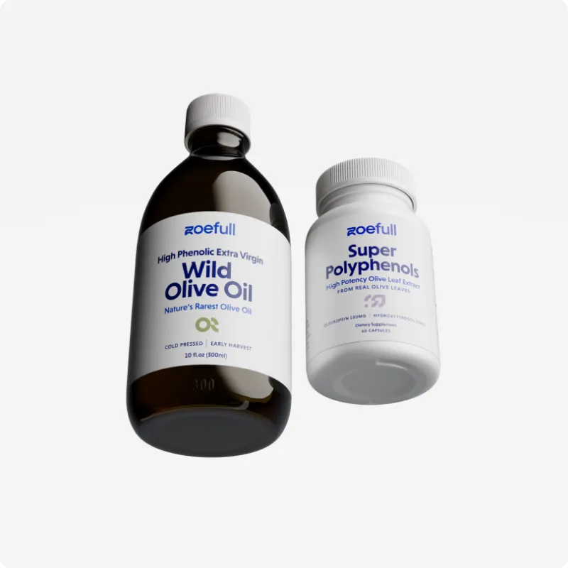 Zoefull Polyphenols+ bundle with Wild Olive Oil and Super Polyphenols supplement
