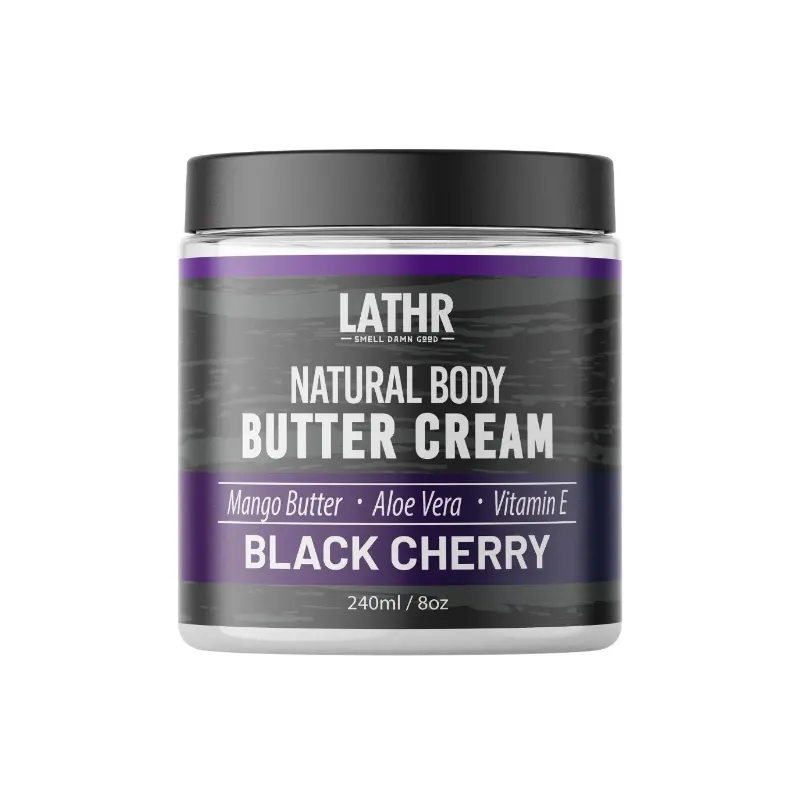 LATHR Body Butter Cream Black Cherry jar