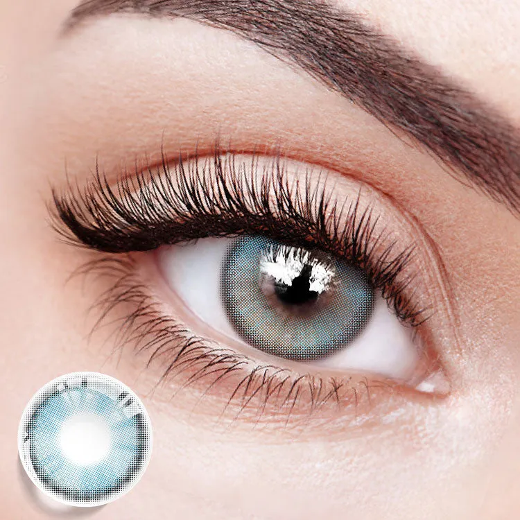 EYESFAV Dreamlike Blue 6 Months colored contact lenses in soft blue shade