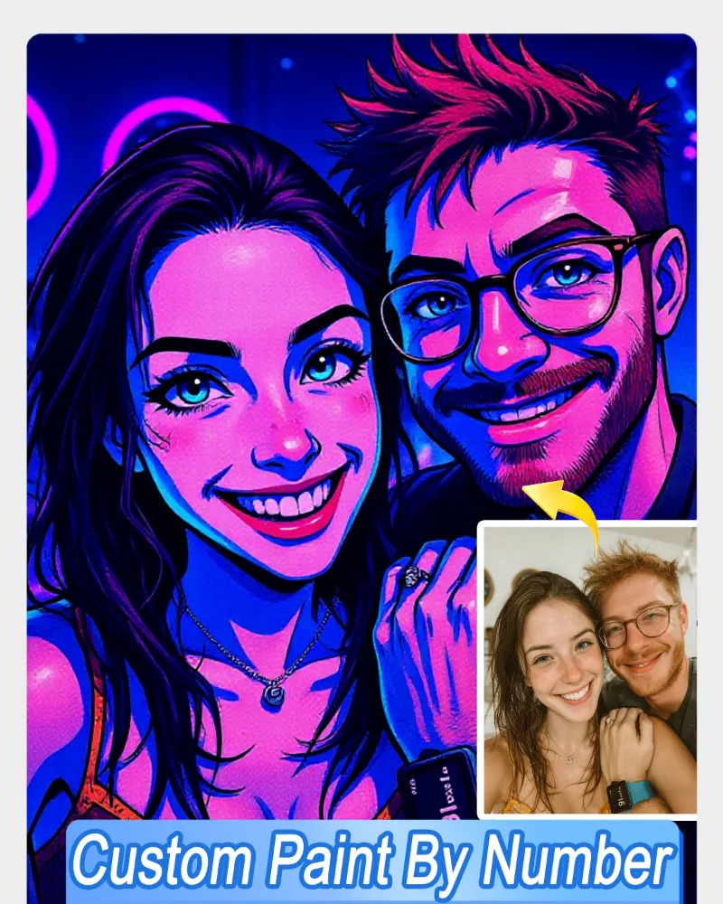 Maikoo Art AI Cyberpunk Anime Style Art From Your Photo custom paint by numbers kit