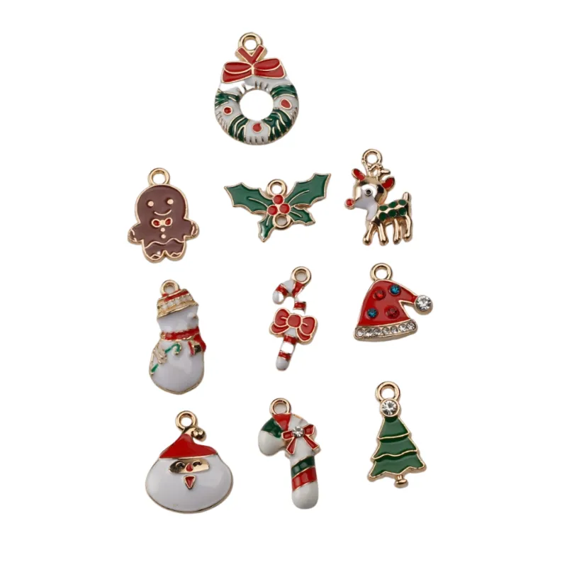FabuLove 10 Christmas Charm Pack featuring assorted holiday-themed charms