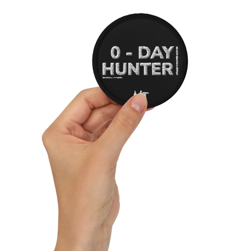 MyHackerTech 0-day Hunter V3 Embroidered patches in 3-inch round design