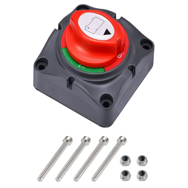 ACOPOWER 12-48V Battery Power Switch with copper terminals and insulated rear cover