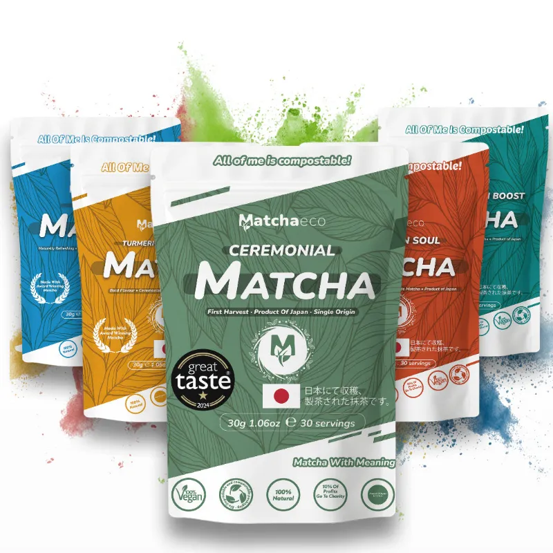 Matchaeco Mix & Matcha Variety Pack, five 30g pouches of flavoured ceremonial matcha powder