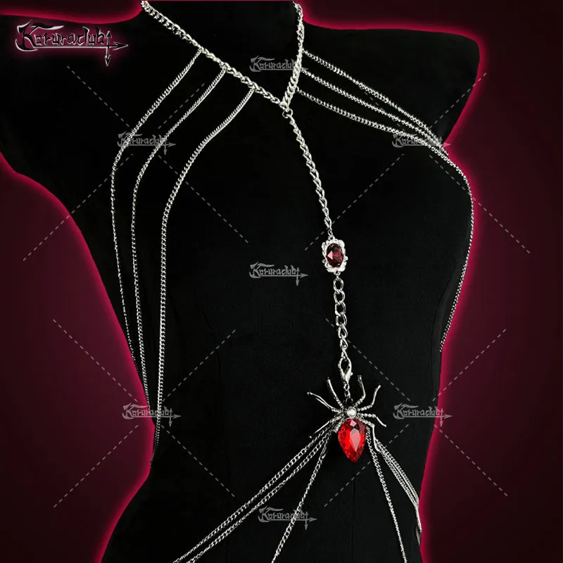 Koruraclub Handmade Spider Body Jewelry KJ01 silver aluminum chain