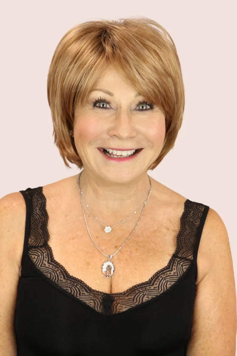 Godiva's Secret Wigs Andrea w/ Roots medium wig with rooted color