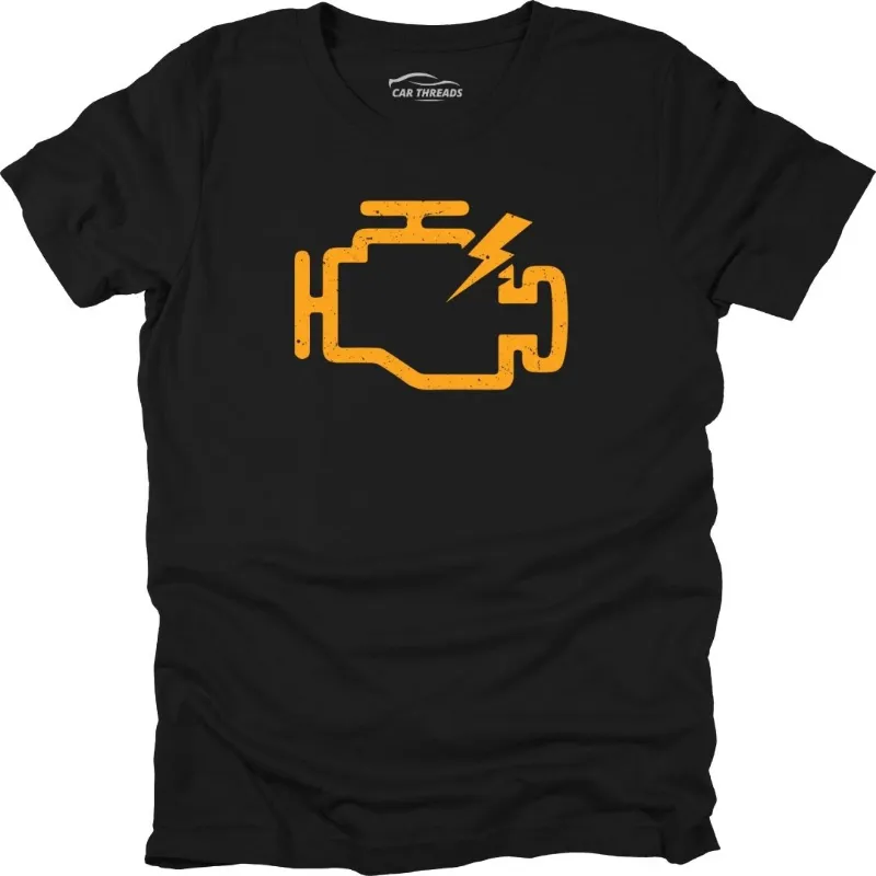 Car Threads Check Engine Mood t-shirt with warning light design