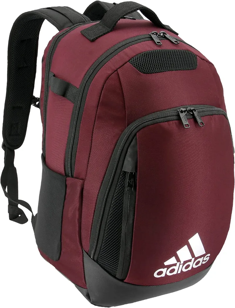 Do It Tennis Adidas 5 Star Backpack (Team Maroon) front view
