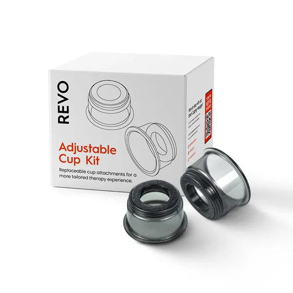 Revomadic REVO Attachment Kit showing two interchangeable cup attachments on white background