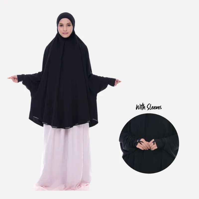 ZAAHARA Telekung Mini Denim (with sleeve) denim mini telekung with sleeves