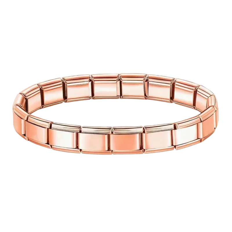 Charms Official Charms Bracelet Rose Gold showing adjustable rose gold link bracelet
