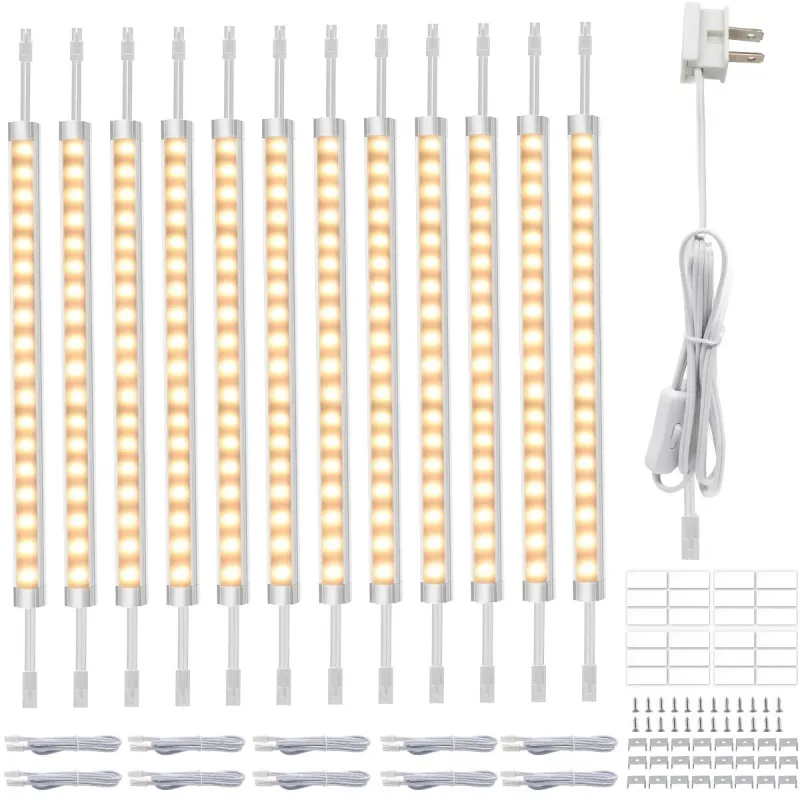 AIBOO Under Cabinet Lighting 12 inch Dimmable Under Counter Lights 12 PCS in kitchen