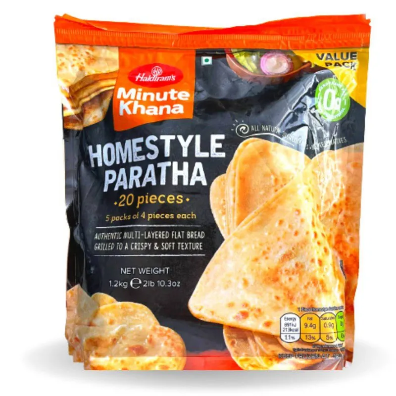 Halal World Depot Haldiram's Minute Khana Homestyle Paratha, 20-piece package