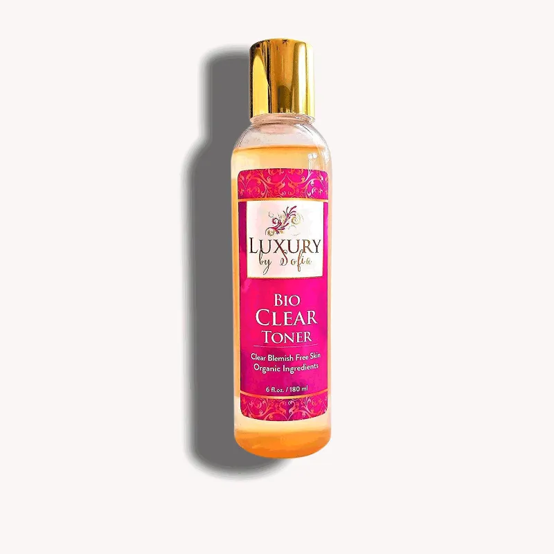 Luxury by Sofia Organic Acne Face Toner bottle for clear skin