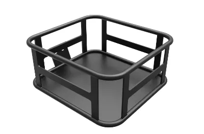 Heybike Front Basket Iron Bottom mounted on e-bike