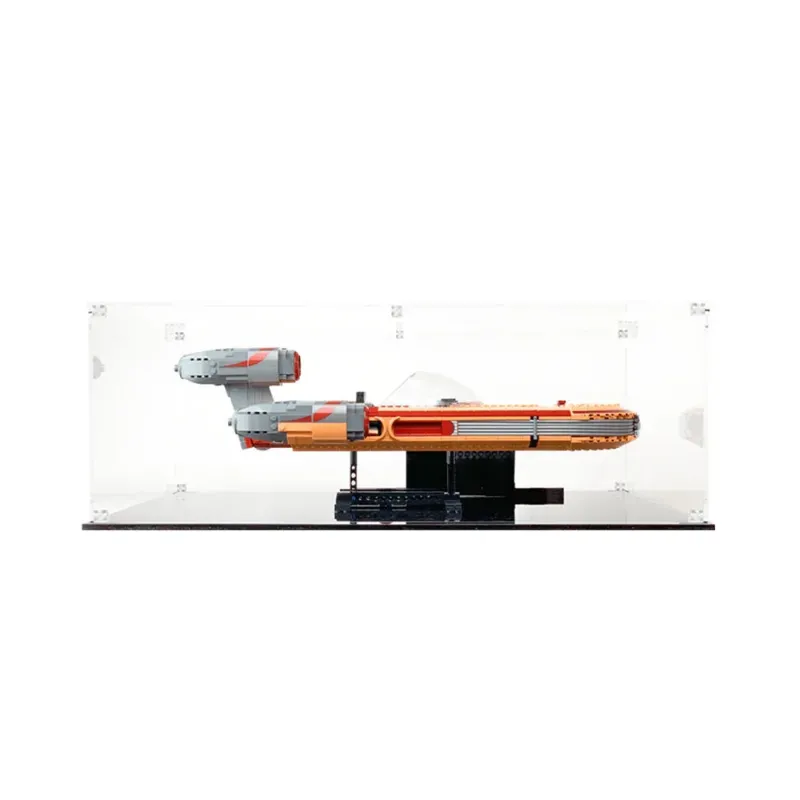ICUANUTY Display Case for LEGO Star Wars UCS Luke Skywalker Landspeeder 75341, clear acrylic with base