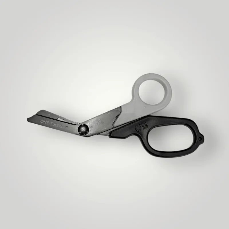 ViTAC Solutions ONE SHEAR LIMITED trauma shears with cool gray and black handles