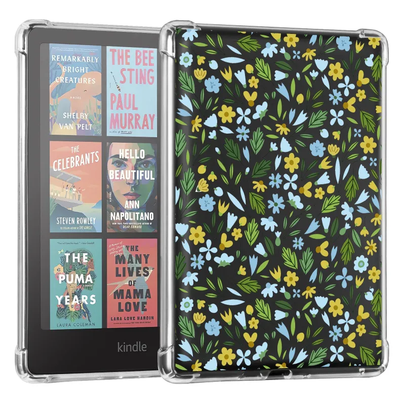 COBAK Case Eden Green Leaves with Yellow Blossoms Kindle Paperwhite 7 inch clear protective case