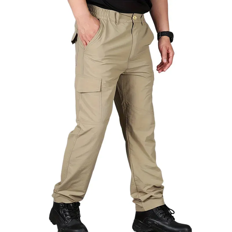 PUPU Sports Men's Quick Dry Cargo Pants in multi-pocket outdoor style