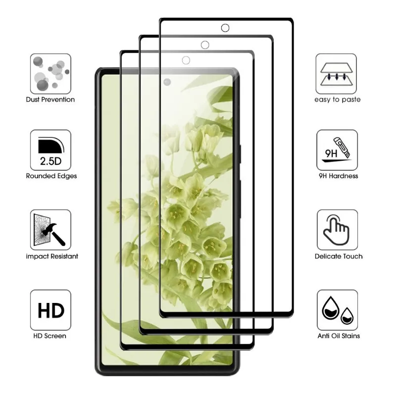 The Pixel Case Curved Screen Protector Tempered Glass For Google Pixel 7 and 7 Pro
