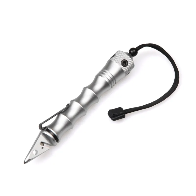 The Stinger Tools Stinger KET-1 Kubaton car emergency tool with silver finish and seat belt cutter