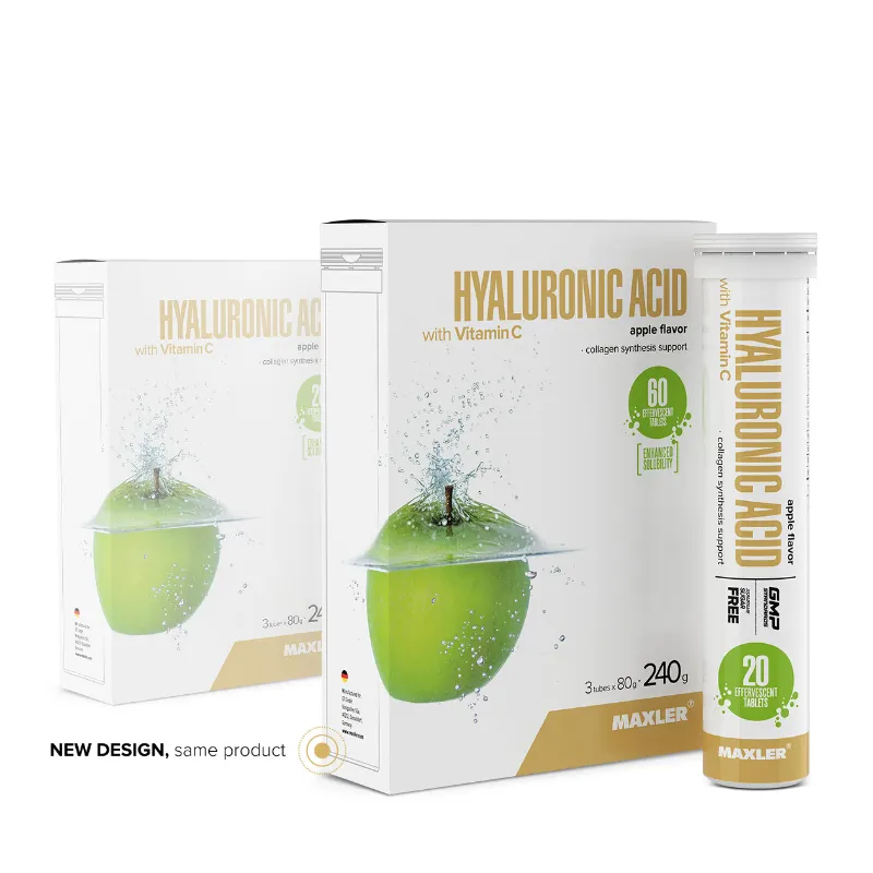 MAXLER Hyaluronic acid with vitamin C effervescent tablets in a container