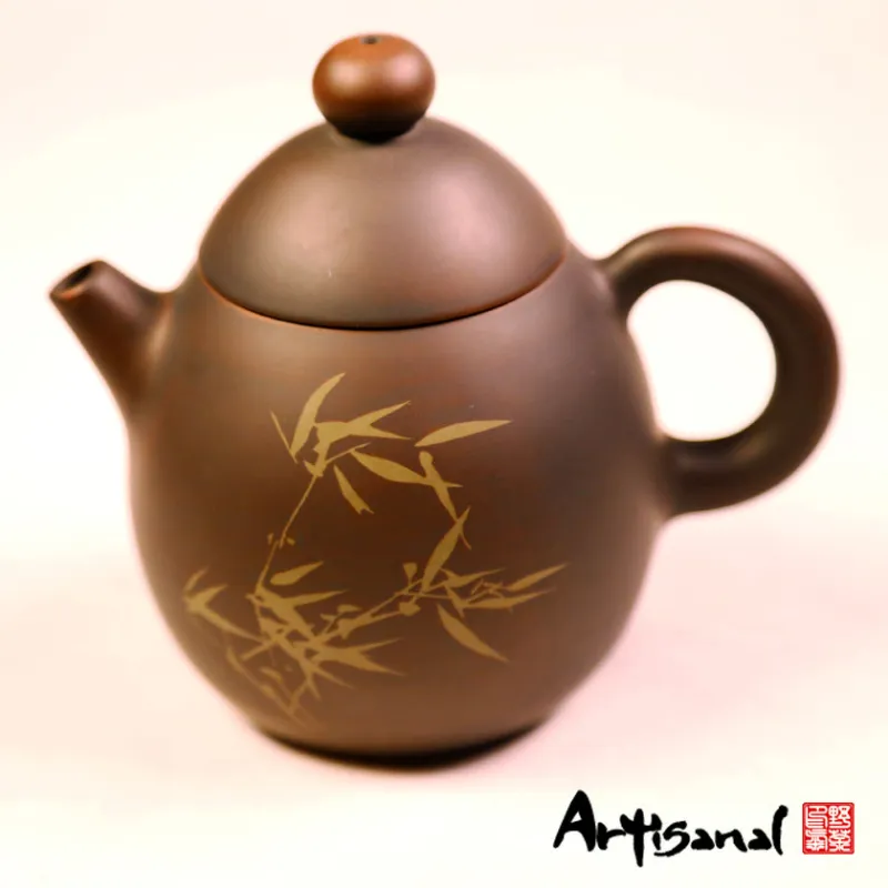 Wild Tea Qi The Sound of Bamboo Jian Shui Pottery Teapot in purple clay