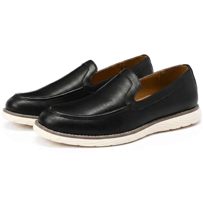 Cloudstyle AUSTIN MILL Classic Formal Loafers for Man PU Material in black