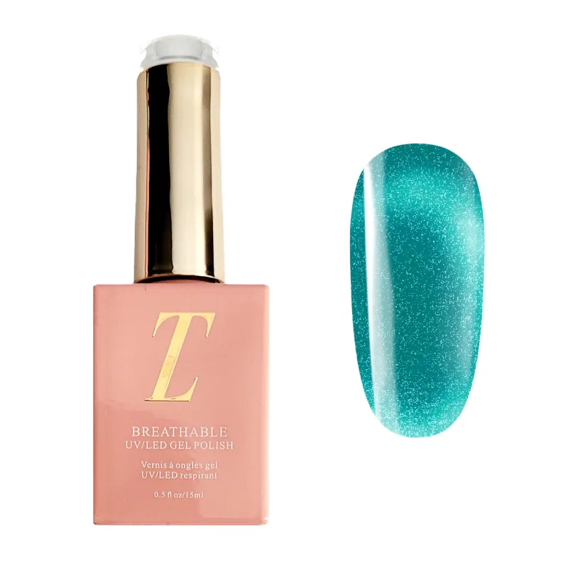 Tuesday in Love Turquoise aqua marine turquoise magnetic cat eye halal gel nail polish bottle