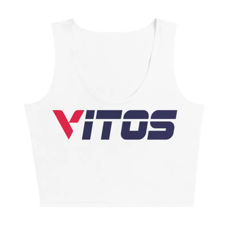 Vitos Crop Top - all-over printed body-hugging crop top