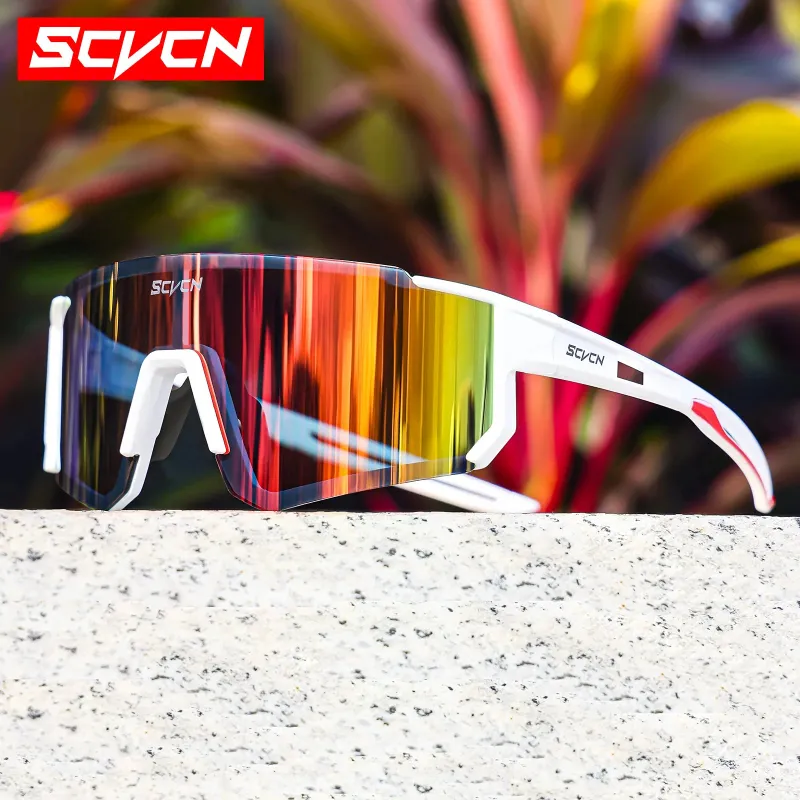 PUPU Sports Cycling Sunglasses UV400 Lightweight TR90 Sport Shield Glasses with large lens