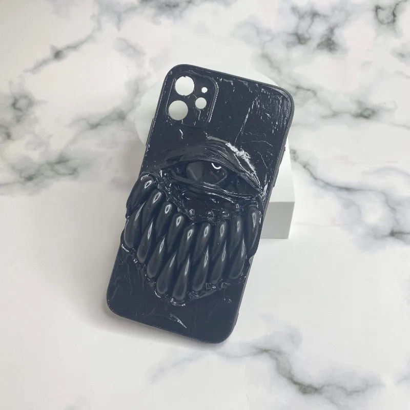 Techypop Monster Teeth Black Eye Handmade Designer iPhone Case, silicone with monster teeth and eye details
