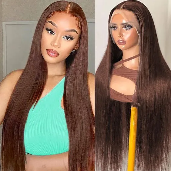 Megalook Brazilian 12A chocolate brown straight hair bundle