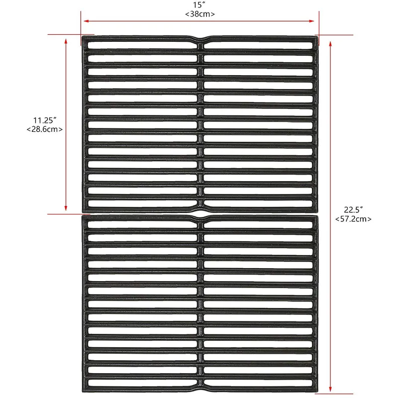 GrillPartsReplacement 15 inch grill grates for Weber Genesis Silver A cast iron replacement